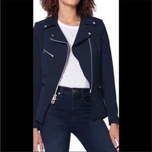Veronica Beard Navy Blazer with Silver Accents